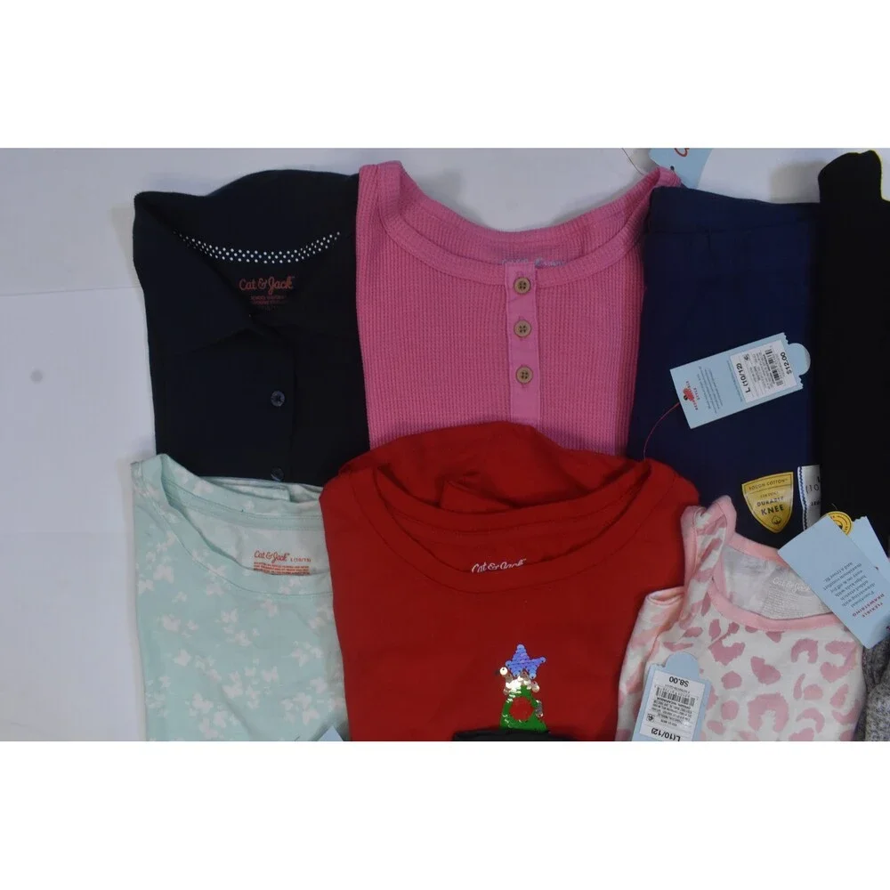 Cat & Jack Buk Lot Of 11 Girls Size 10/12 Mixed Season Tops Bottoms Shorts